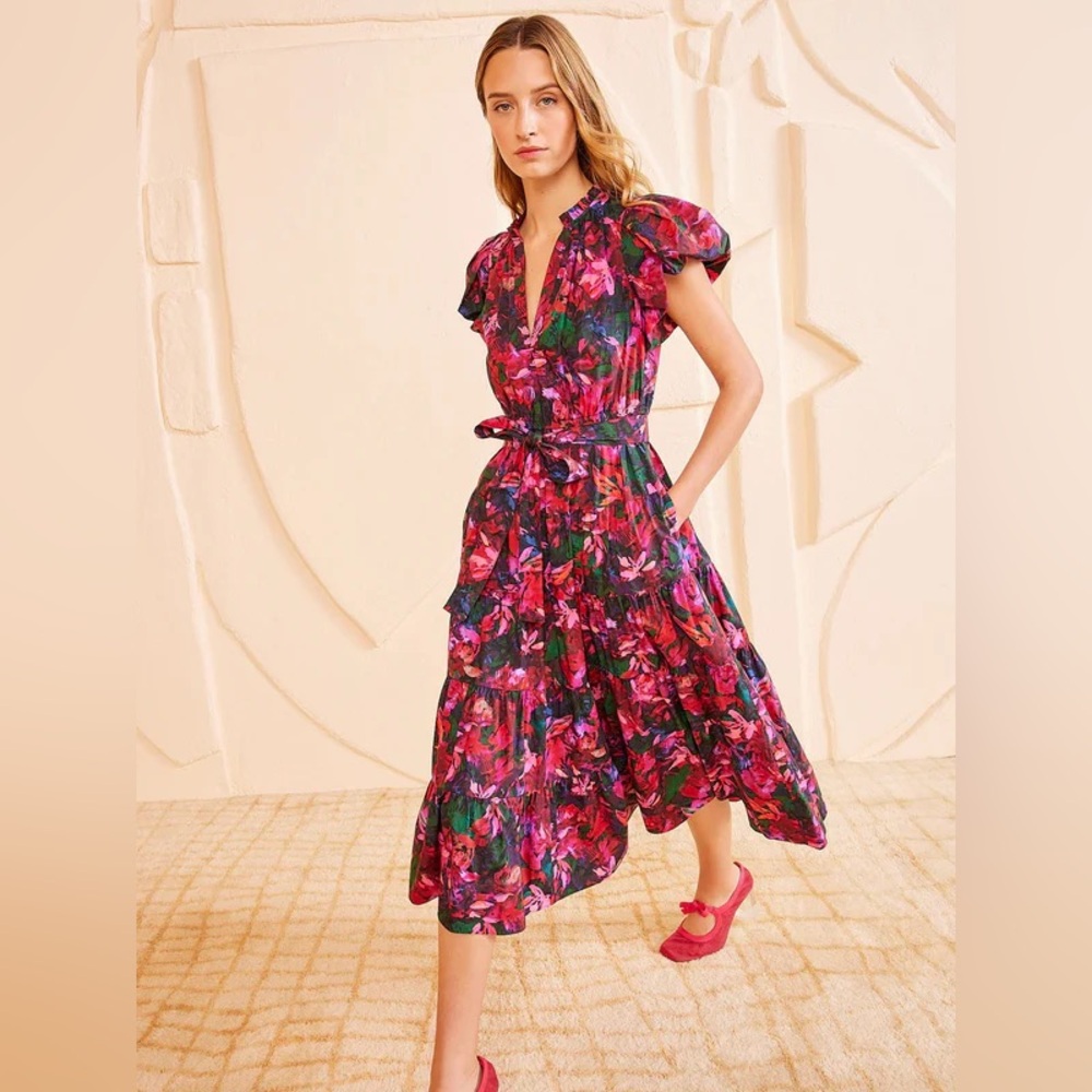 Ulla Johnson Ottilie Dress in Hibiscus